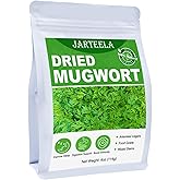 Jarteela - Premium Dried Mugwort Herbs - 4oz/114g - Natural Herbs Loose Leaf For Mugwort Tea - Non-GMO - Caffeine-free