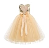 ekidsbridal Heart Cutout Sequin Junior Flower Girl