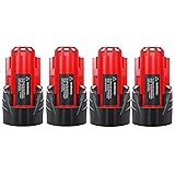 4Pack 12V 3.5Ah Replacement for Milwaukee M12