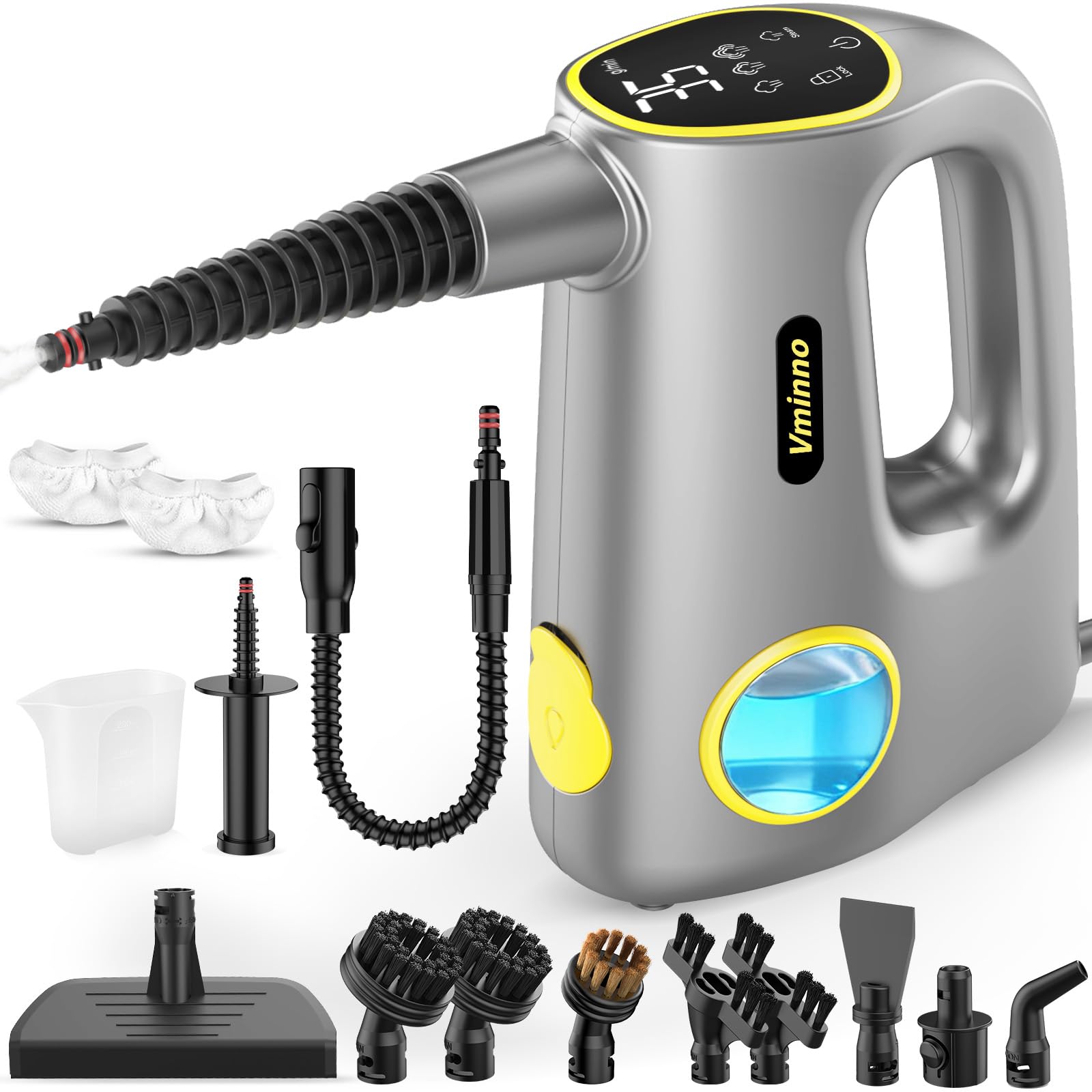Photo 1 of ***MISSING PARTS***
Handheld Pressurized Steam Cleaner for Home - 15s Heat-Up 3-Level Adjustable Steam Cleaner with 14pcs Accessories, Multi-Surface Steamer for Cleaning Car Detailing, Tile, Grout, Chemical-Free