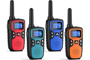 Walkie Talkies for Adults-Wishouse 2 Way Radio Long Range,Hiking Accessories Camping Gear Gift for Kids with Flashlight,SOS Siren,NOAA Weather Alert Scan,VOX,Easy to Use,4 Pack(No Battery No Charger)