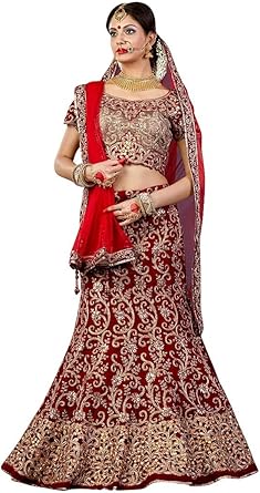 Velvet lehenga amazon Clearance