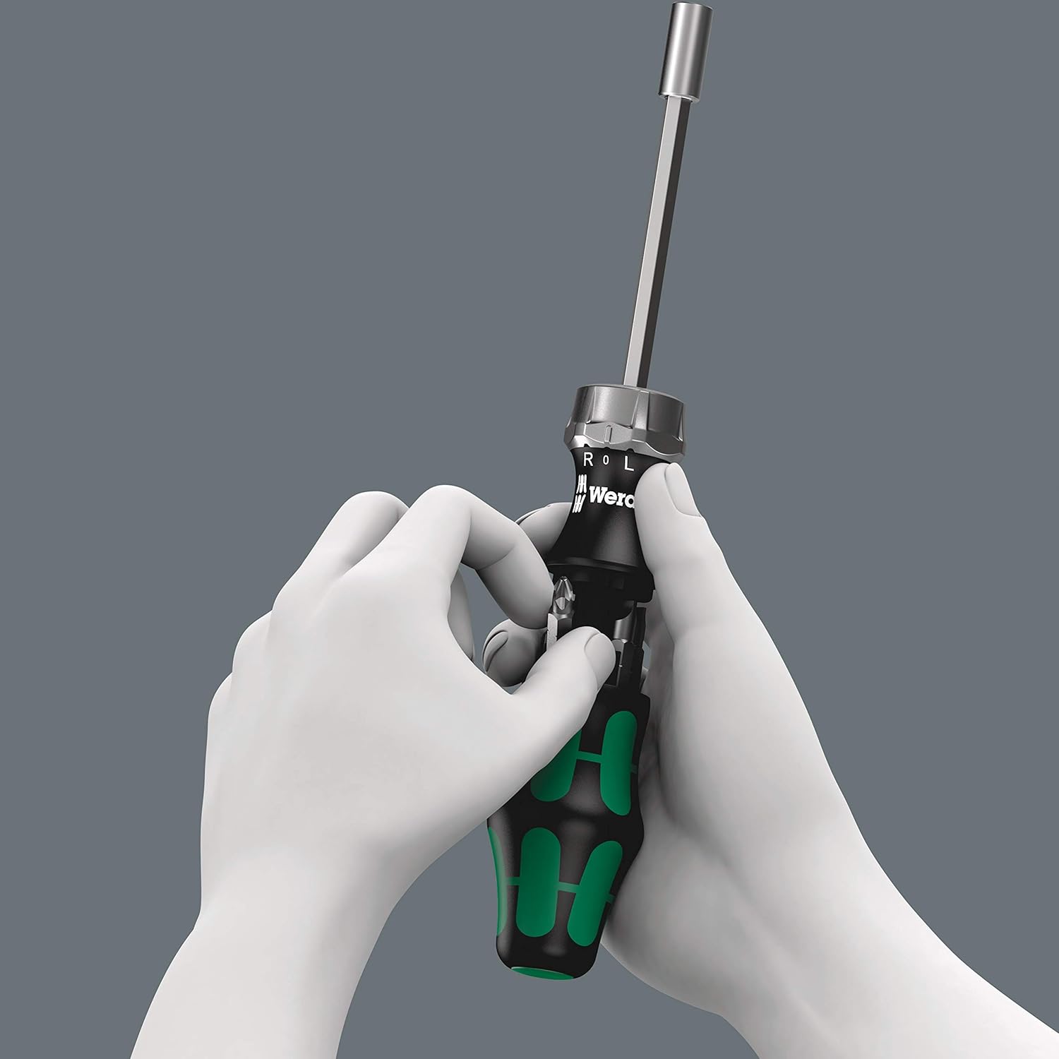 Wera Kraftform Kompakt 27 RA Slotted Ratcheting Screwdriver, 1/4" Head: Industrial & Scientific