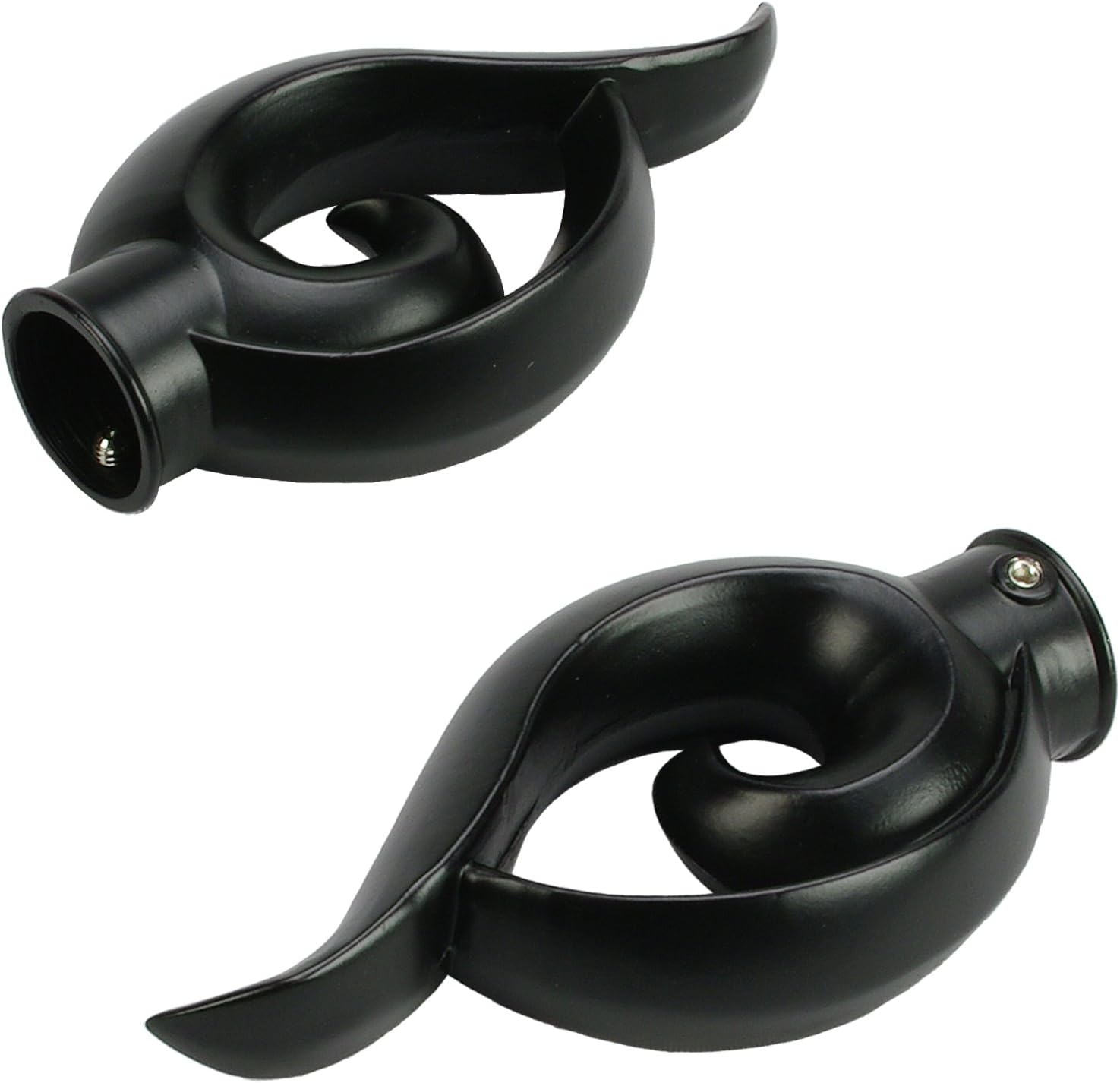 Liedeco 1 x "Bessie" finial for curtain rods, from the Blues range, diameter: 20 mm, black