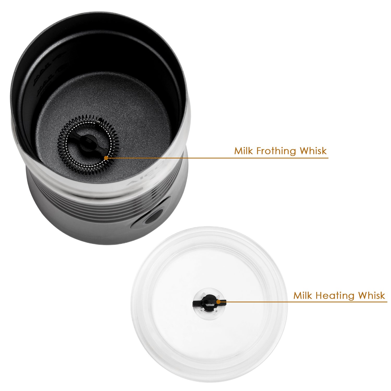 Aicok Milk Frother, Double Wall Electric Milk Steamer with Strix