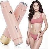 Sunvivi Bikini Trimmer for Women: IPX6 Waterproof Dual Head Pubic Razor, Painless Face Shaver Body Trimmer, Portable Hair Removal Kit for Bikini Underarm Leg Arm Body Face, Pink