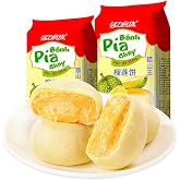 BKSUAIwU Durian cake,300g/10.58oz/bag,TraditionalHandmade Dim Sum, Durian Filling Cake,Instant BreakfastBread(2bags) 榴莲酥 (2, Durian cake)