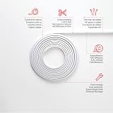 Famatel Adhesive Cable Trunking 5m x 10x16mm White Rectangular Easy Mount view 5