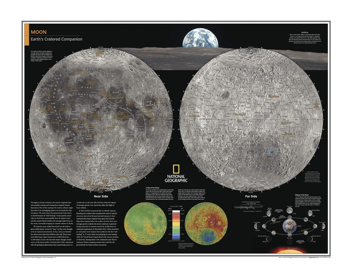 National Geographic: Moon - Poster - 28 x 22 inches - Laminated