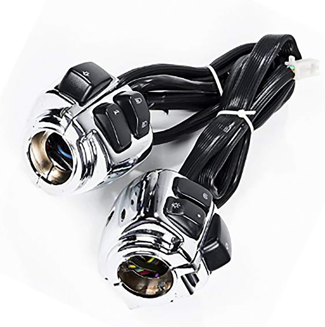 1 Pair Motorcycle 1" Handlebar Switches Control + Wiring Harness For HarleyMotorcycle Harley Davidson Harley Prince Cruise Seat Switch Combination Switch Handlebar Switch Metal Steel Motorcycle Access