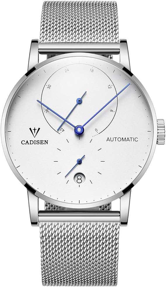 Amazon Cadisen メンズ腕時計 トップラグジュアリーブランド 自動巻き 機械式腕時計 メンズ フルスチール ビジネス 防水 ファッション スポーツウォッチ ローズゴールド White メンズ腕時計 腕時計 通販