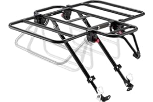 Vincita Bike Front Rack, with Expandable Wing for 26" to 29" Frames Sizes, Black, Perfect to Use As Pizza Bike Rack Or Grocery Box Carrier, Maximum Load 22 LB - Bicycle Cargo Rack