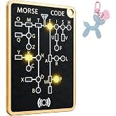 Morse Code Trainer Card with LED &amp; Audio, Interactive CW Practice Oscillator with Record &amp; Playback, Portable Keychain-Ready Learning Tool for Beginners and Radio Enthusiasts (1PCS)