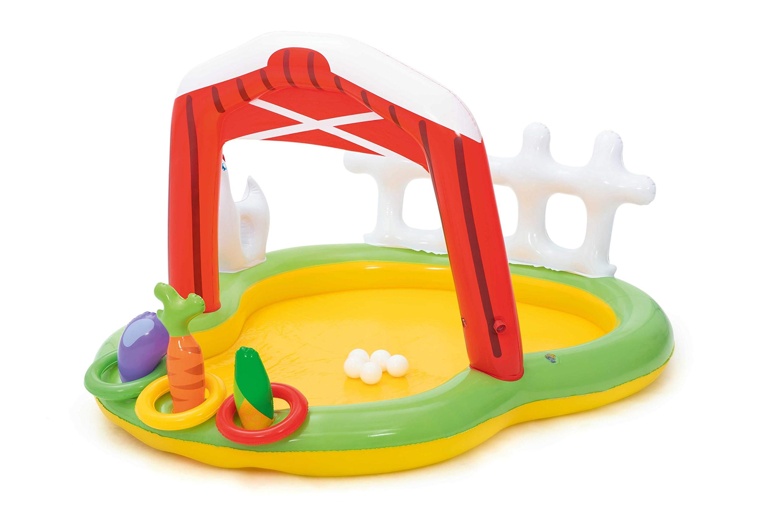 Bestway Lil' Farmer Play Centre, Colourful Square Splash Pool 175 x 147 x 102 cm, From 2 years, 121 Liters Capacity
