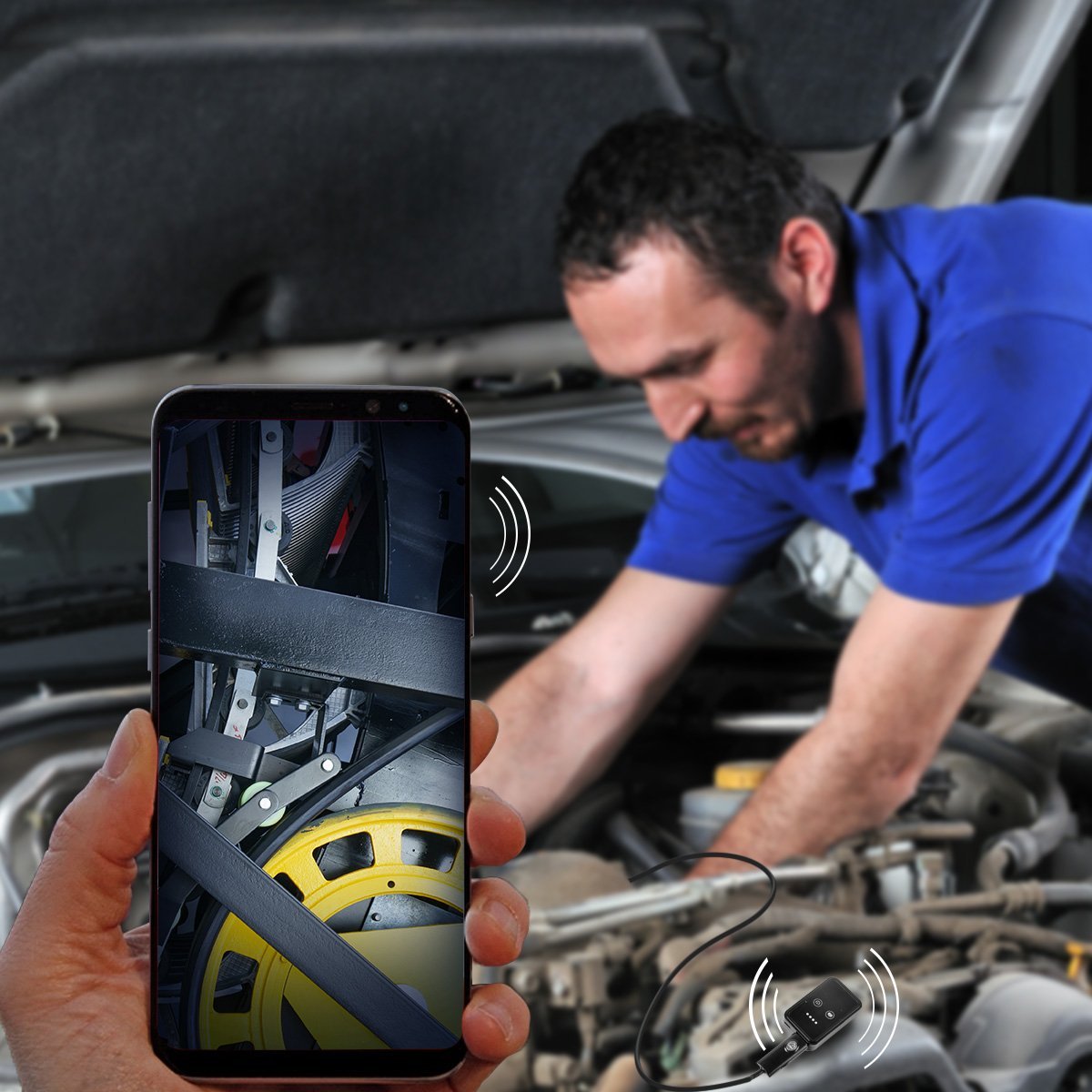 Ideal for Smartphone Pipe Snake Plumbing Scope Works with iPhone and