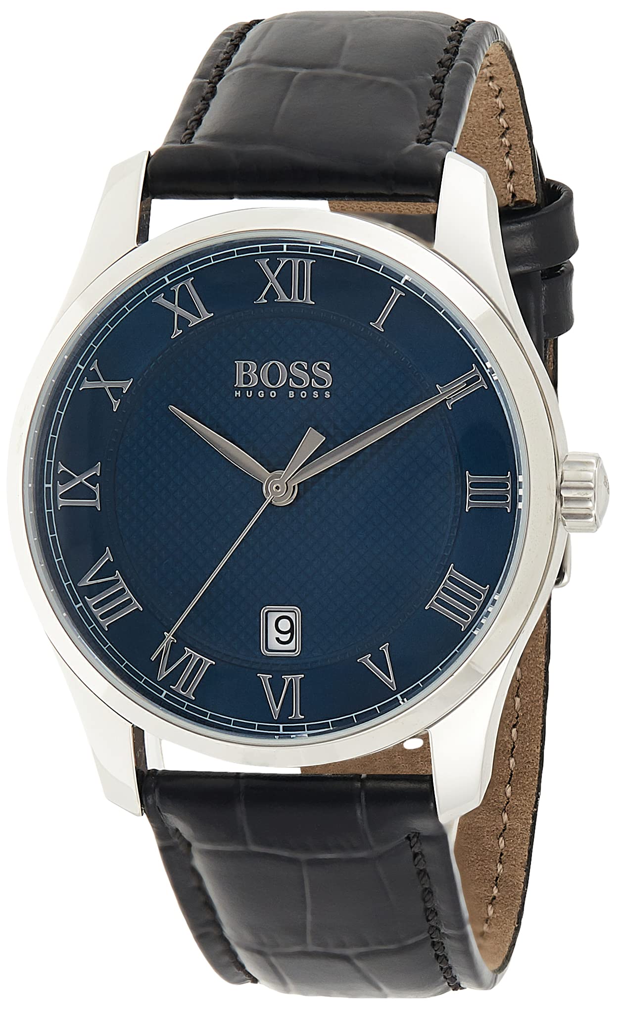 BOSS Analogue Quartz Watch for Men with Black Leather Strap - 1513741