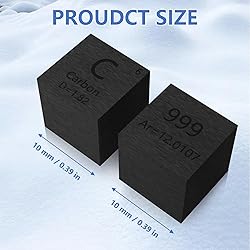 Carbon Element Cube 0.39”Density Metal Cube 10MM
