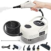 Handheld Steam Cleaner 2500W, 15s Fast Heat Up & 1.1L Large Tank, Pressurized Steam Cleaner for Car Detailing, Home Cleaning, Grout, Tile, Upholstery, Kitchen, Bathroom (White)