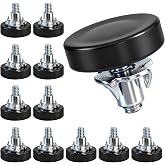 Adjustable Leveling Feet 12 PCS, 1/4" Thread Furniture Feet with T-Nuts | Screw-in Leg Levelers for Tables, Desks &amp; Cabinets, Anti-Wobble Solution for Uneven Floors, Heavy Duty Furniture Levelers