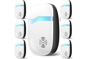 ASUKIN (2025 Upgraded) Ultrasonic Insect & Pest Indoor Repeller, Plug-in Control Device Electronic Repellent for Rodent, Mice, Rats, Roaches, Bugs, Ants, Spiders, Mosquitoes, Silent for Home Use (6 Pack)