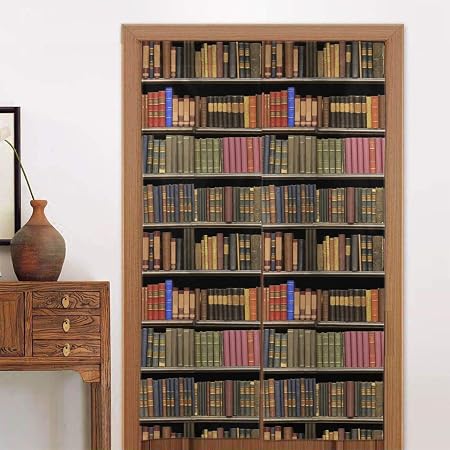 Amazon Co Jp 図書館の本棚 のれん スクリーン 目隠し 遮光 和風 おしゃれ 年中使用 86x143cm ホーム キッチン