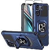 Mocotto for BLU View 5 Case with Tempered Glass Screen Protector,Military Grade Heavy Duty Shockproof Protective Cover,with Ring Kickstand for BLU View 5 (Blue)