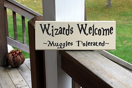 Amazon Com Adonis554dan Muggles Wood Sign Magic Sign Wizards