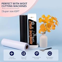 HTVRONT Black Permanent Vinyl - 12" x65FT Matte