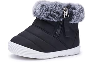 BMCiTYBM Baby Boy Girl Snow Boots Waterproof Winter Warm Booties Nonslip Lightweight Outdoor Shoes for First Walkers 6 9 12 18 24 Months(Infant/Toddler)