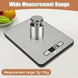 HomeFashion Digital Kitchen Scales 10 kg 1 g Backlit Stainless Steel 23x17 cm view 7