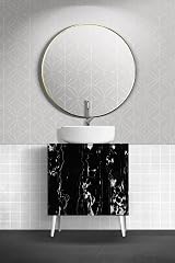 vgoltd Marble Effect Self Adhesive Vinyl - 30x100cm Black Peel Stick view 6