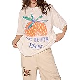 Womens Y2k Fruit Graphic Print Oversized T Shirts Summer Vintage Aesthetic Baggy Tees Tops Teen Girl Clothes