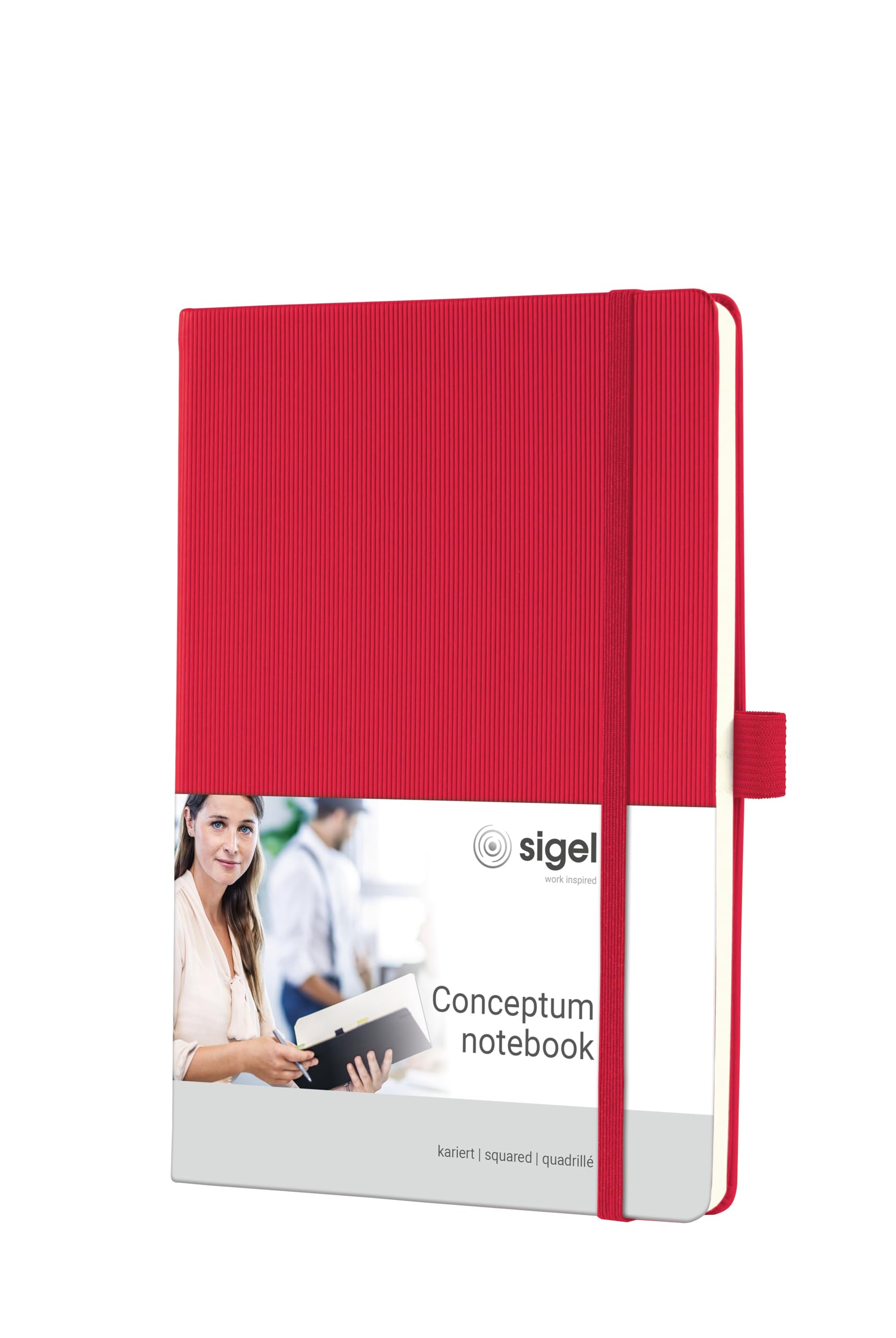 SIGEL CO654 Premium Notebook squaRed, A5, hardcover, Red - Conceptum