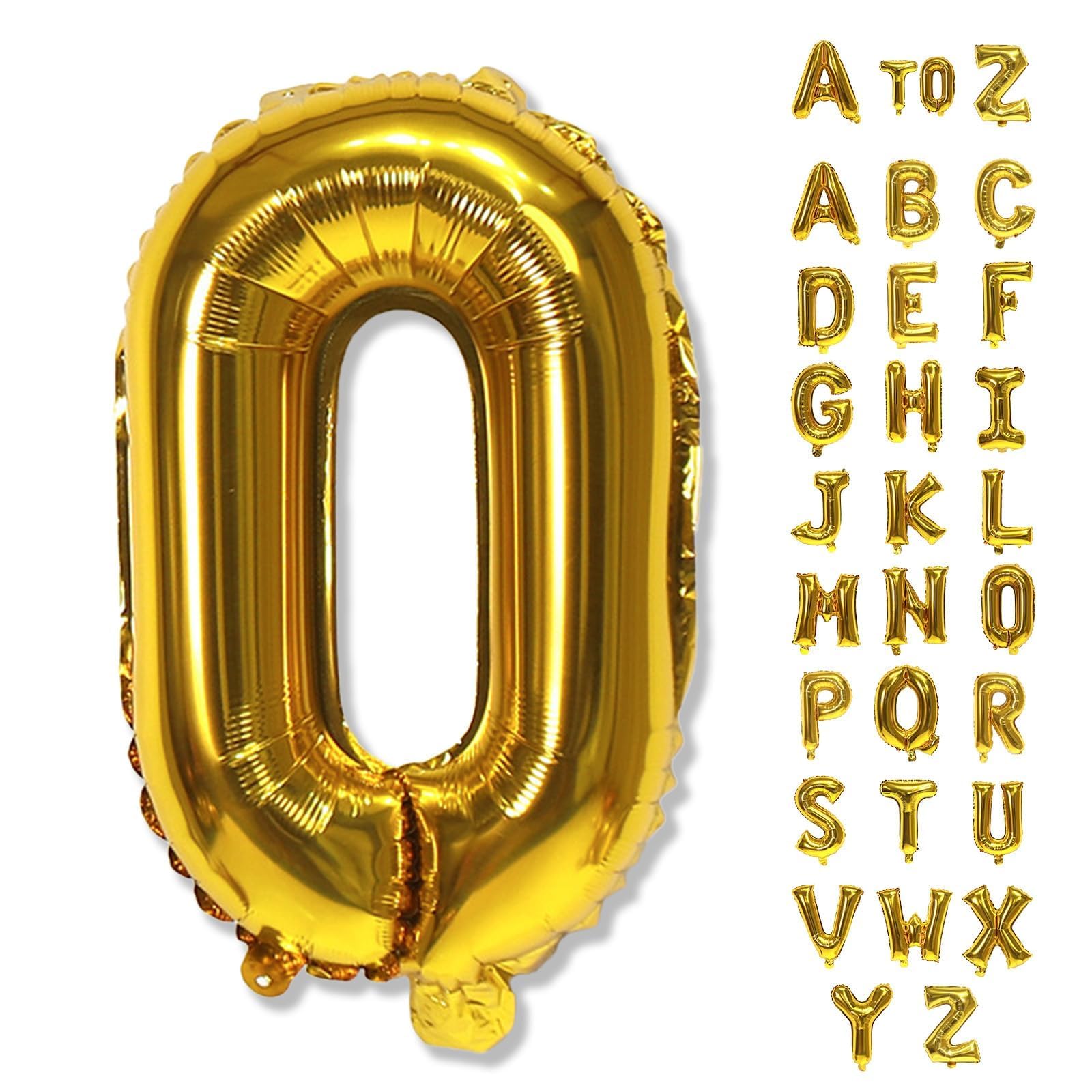 Photo 1 of Foil Letter Balloons 40 Inch, Giant Alphabet O Customize Balloons, Large Self Inflating Name Balloon Letters Gold Decor, Helium Custom Letter Balloons for Women Birthday Party Decoration Supplies