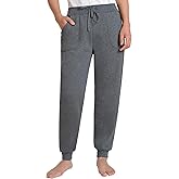 Pintage Women's Petite Joggers Fleece Sweatpants with Pockets