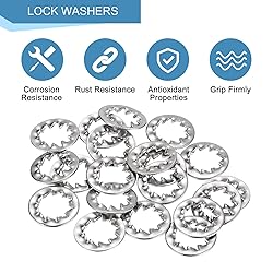 uxcell M8 50Pcs Internal Tooth Washers, 304