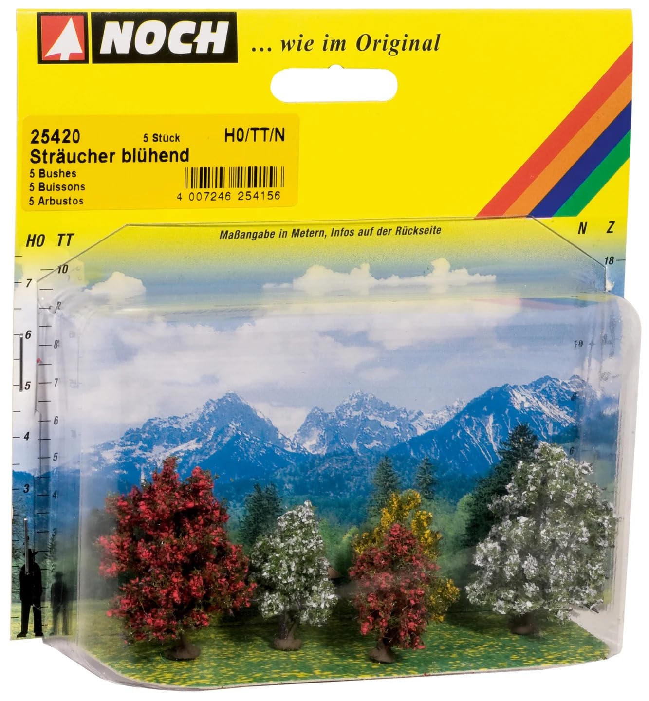 Noch 25420 3-4 cm High Blossom Bushes Landscape Modelling (5-Piece)