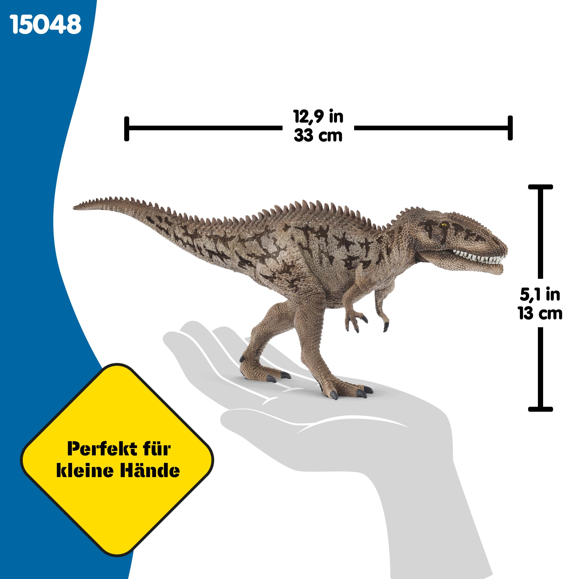 schleich Dinosaurs | Carcharodontosaurus 15048 | detailgetreuer Dino mit beweglichem Kiefer | tolles Geschenk für Mädchen und Jungen | schleich Dinosaurier Spielzeug ab 3 Jahre | 8 x 33 x 13 cm 6