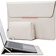 HYZUO 13.3-14 Inch Laptop Sleeve Case with Stand for MacBook Pro 14 M4/M3/M2/M1 Pro/Max 2025-2021, MacBook Air/Pro 13.3, 13.8/13.5 Surface Laptop, HP Specter X360 13/14, Beige