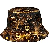 Cute Halloween Bucket Hat for Women Men Funny Fisherman Hat Packable Outdoor Beach Hat Sun Cap