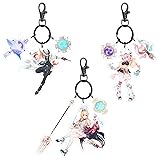 UTIEHD GI Character keychain set, 3pcs Acrylic