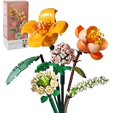 ZIYOSTAR Mini Bricks Flower Bouquet Building Sets, Artificial Flowers, DIY Unique Decoration Home, 456 Pieces Botanical Collection for Ages 8-12 Year Old Girl for Gift (Not Compatible with Lego Set)