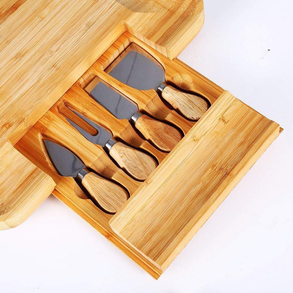 Amazon Com Siamchoice24 100 Natural Bamboo Cheese Board Plate