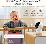 BOIFUN 4MP WiFi Baby Monitor 5.5 inch Screen 360° PTZ Night Vision view 4