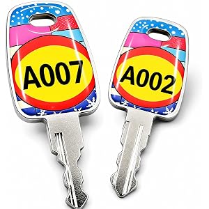 2 Pack Luggage Keys, Large Easy-to-Read Numbers, Compatible with 007 02 Travel Locks
