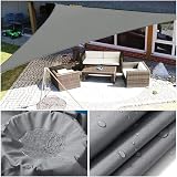 Sowoxdme Triangle Sun Sail Shade 3m x 3m x 4m Waterproof Grey Garden Canopy view 3