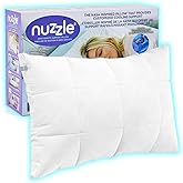 Nuzzle Cooling Adjustable Pillow for Side Sleepers, Luxury Standard Size Bed Pillow Hotel Collection - Best Adjust Height Soft Firm Pillow for Back, Stomach or Side Sleepers - Home Gifts