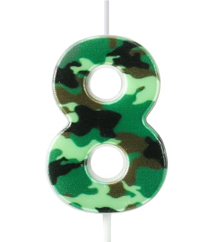 Camoufalge Birthday Party Cake Topper Camo Cupcake Toppers Camo Gree Happy Birthday Cake Decoration For Army Soldier Military Theme Baby Shower Supplies