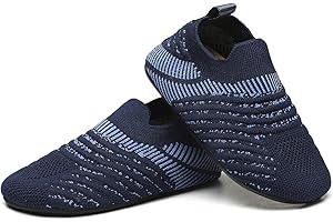 ditont Toddler Slippers Non-Slip Lightweight Comfortable Kids Indoor Grip House Home Shoes for Boys Girl