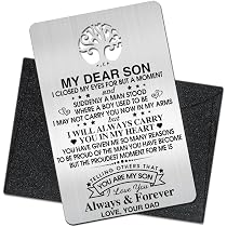 Amazon.com : Mhfpl To My Son I Love You Wallet Card, Engraved ...